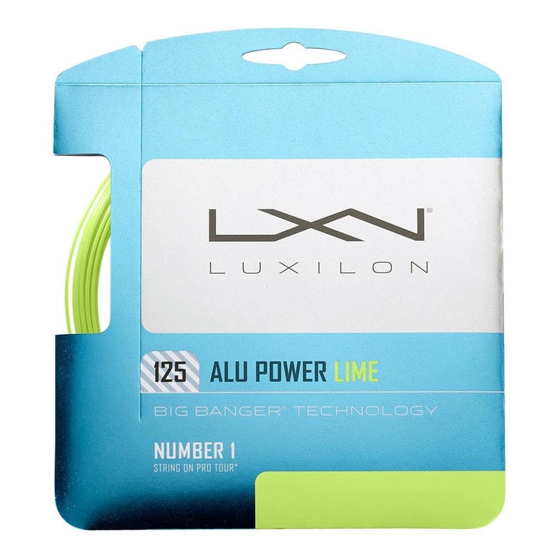Luxilon ALU Power 125 Tennis String - Set, Lime Green - Image 1
